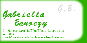 gabriella banoczy business card